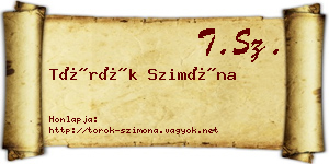 Török Szimóna névjegykártya